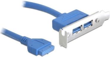 Delock 82976 Slotblech USB 3.0 Pin Header 19 Pin 1 x intern  2 x USB